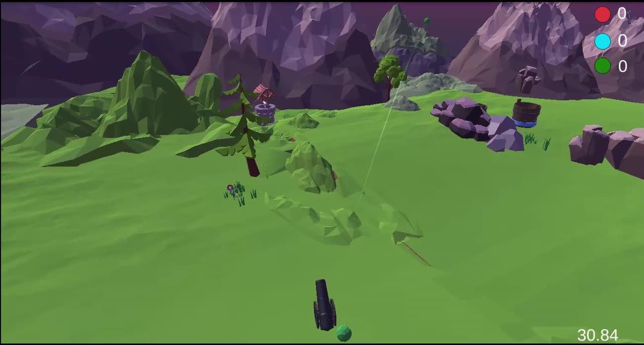 Fill prototype scene with hidden basket color sections